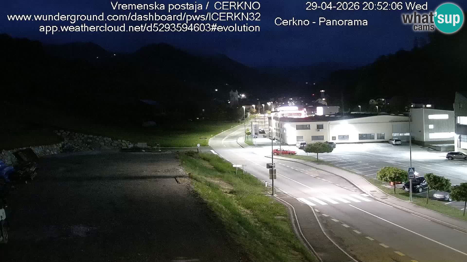 Webcam en direct – Entrée de la ville de Cerkno