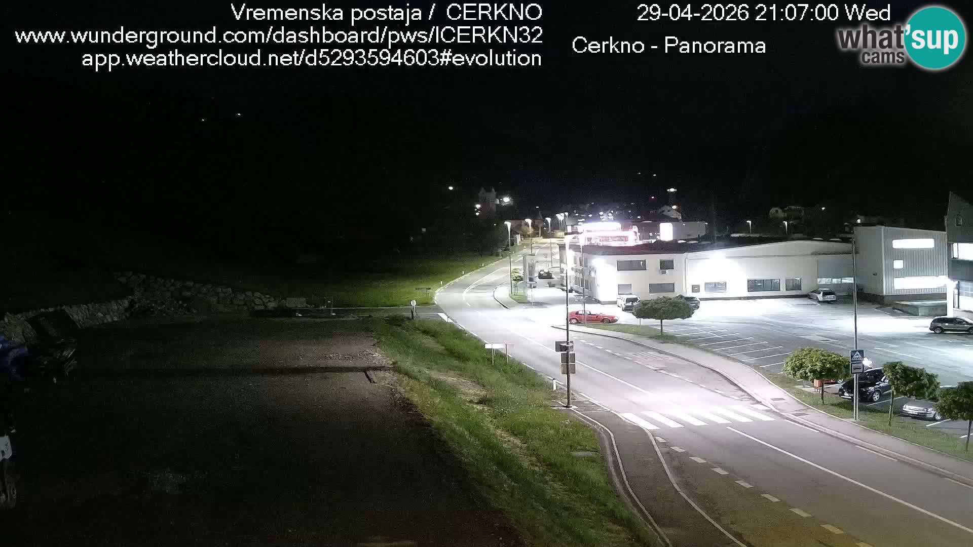 Cerkno entrada a la ciudad Webcam en vivo