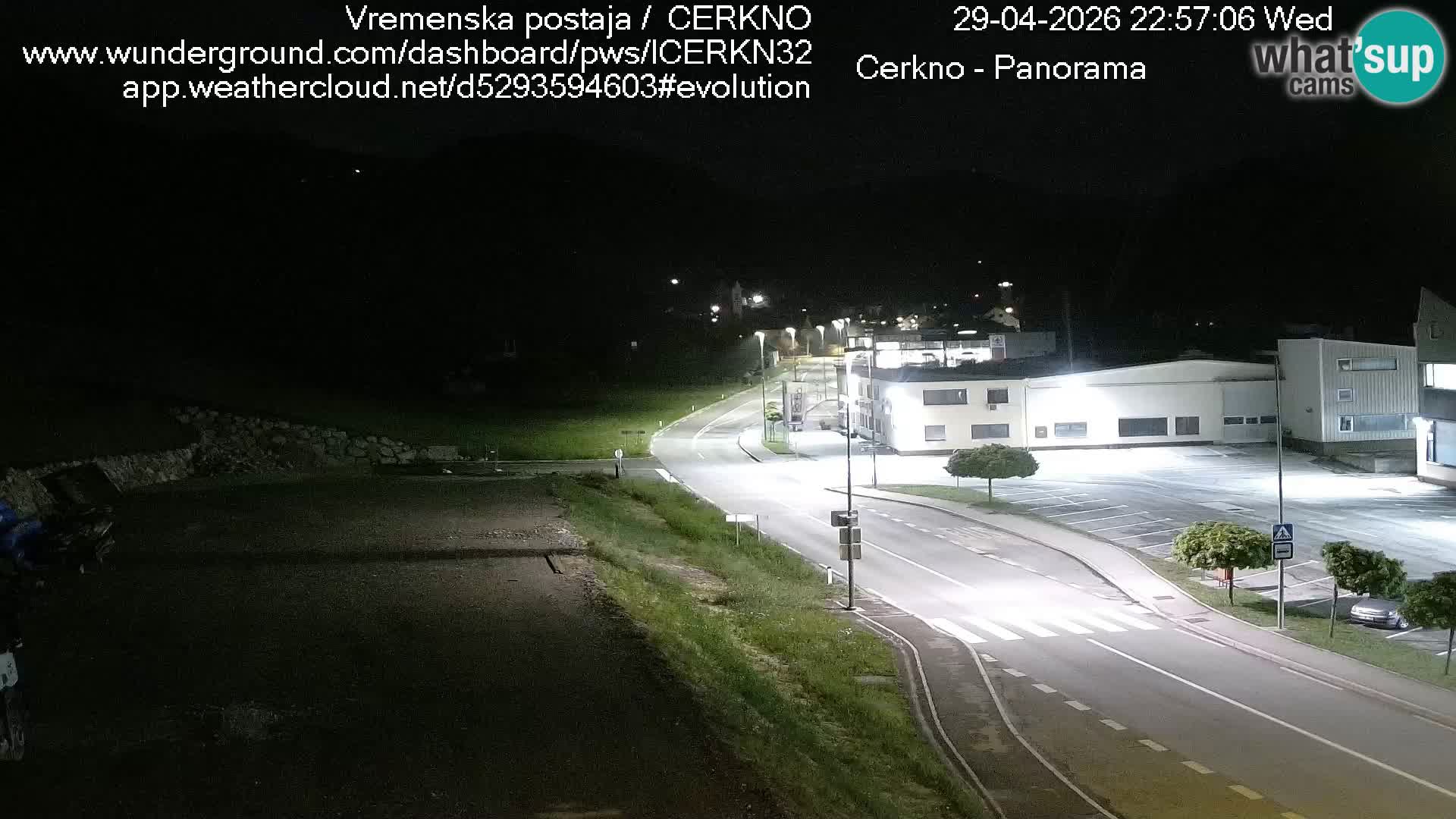 Cerkno city entrance Live Webcam