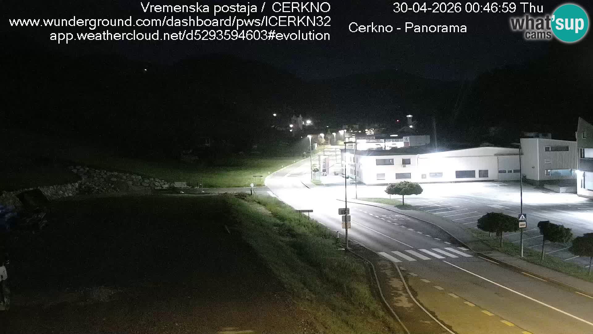 Cerkno city entrance Live Webcam