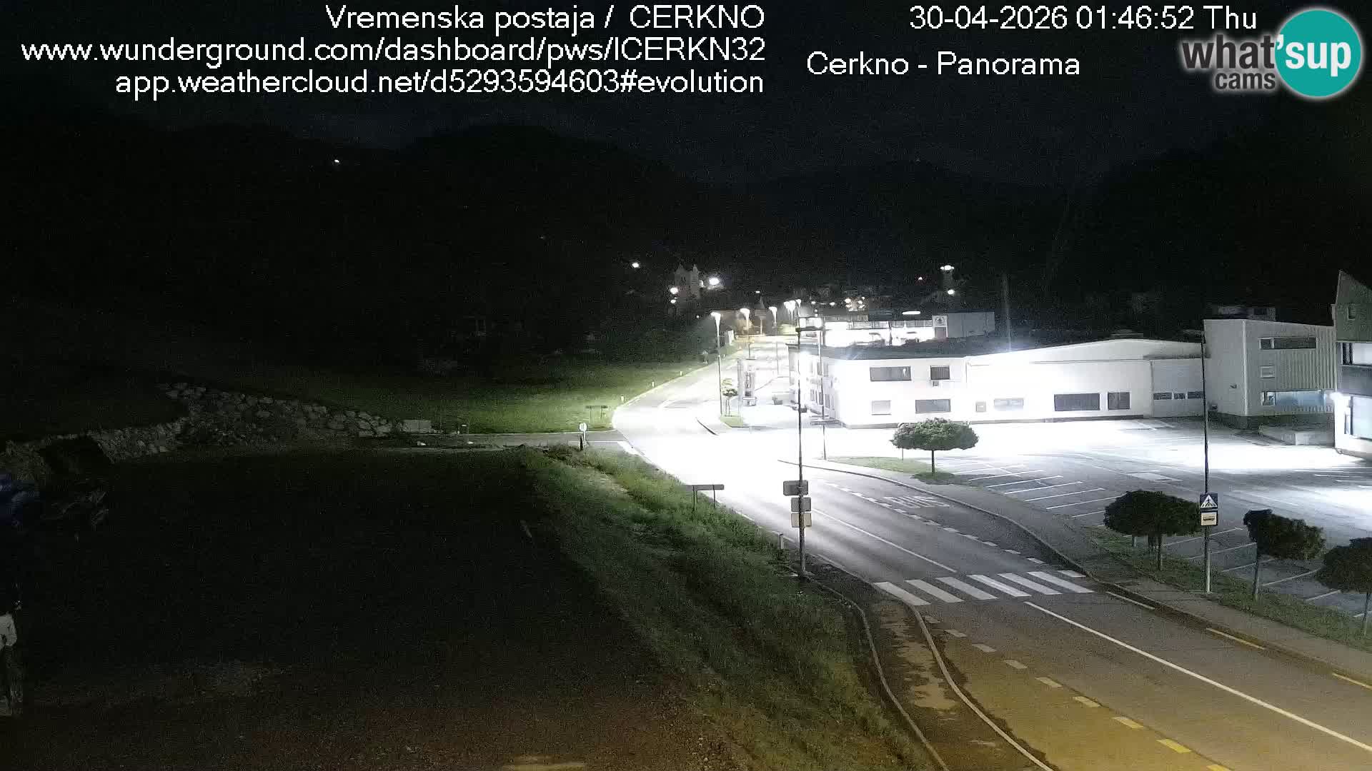 Webcam en direct – Entrée de la ville de Cerkno