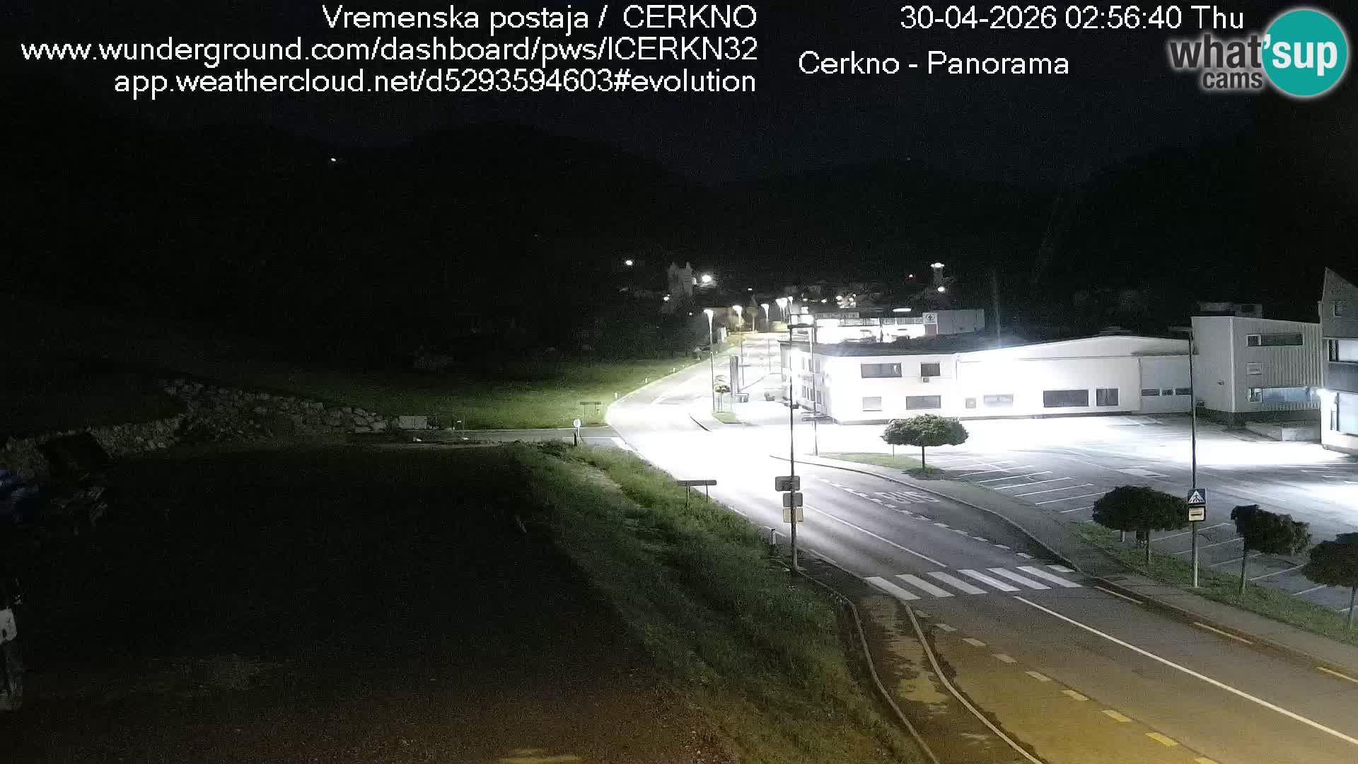 Cerkno city entrance Live Webcam