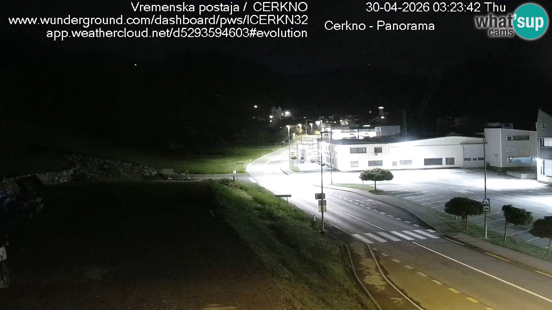 Webcam en direct – Entrée de la ville de Cerkno