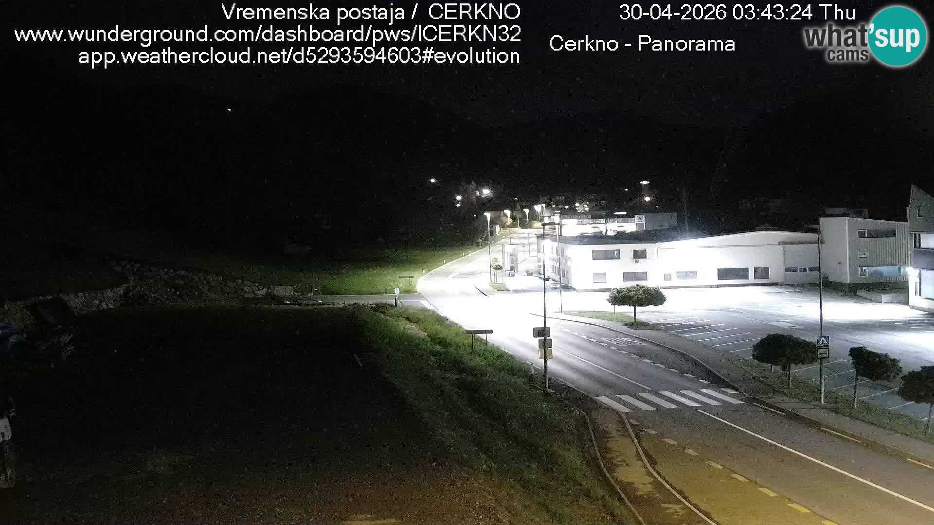 Cerkno city entrance Live Webcam