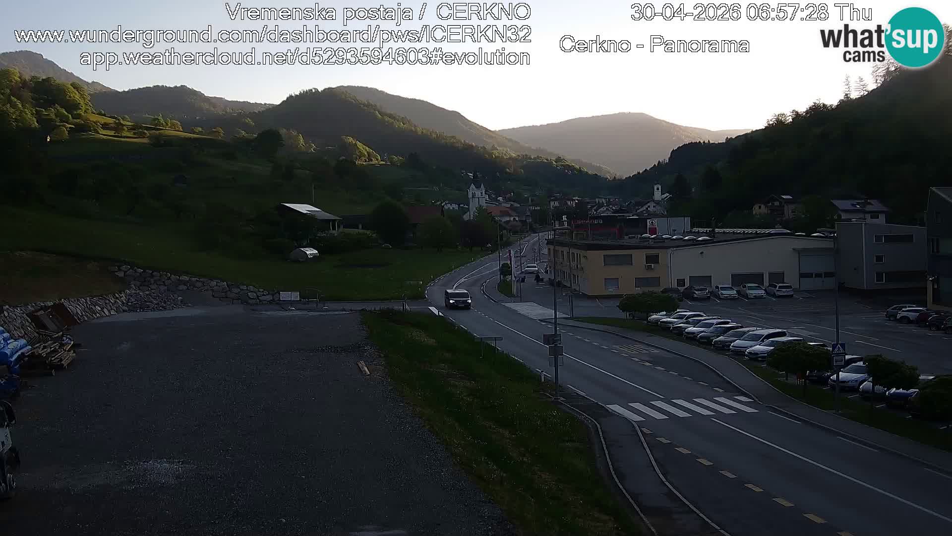 Cerkno entrada a la ciudad Webcam en vivo