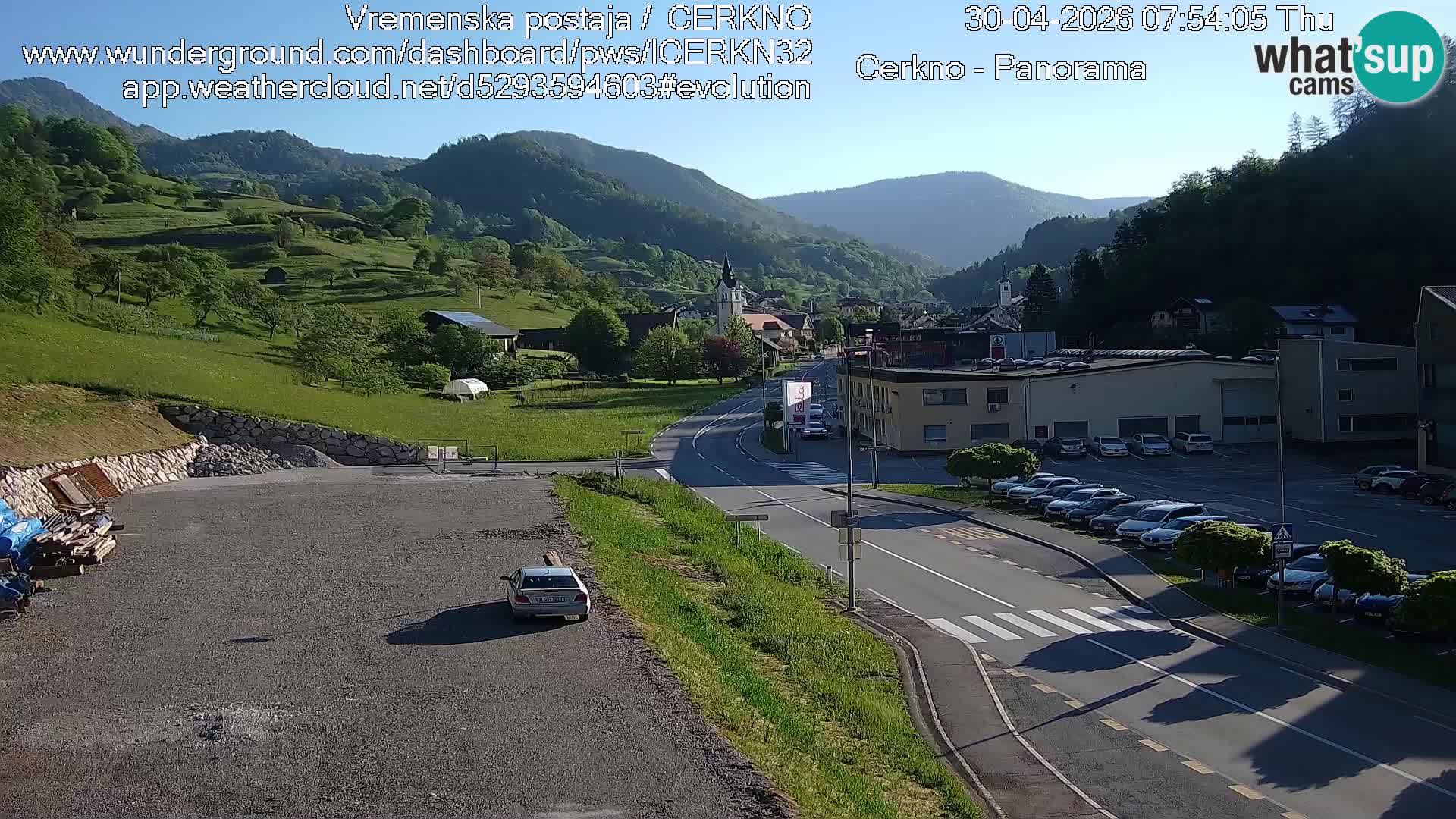 Cerkno city entrance Live Webcam
