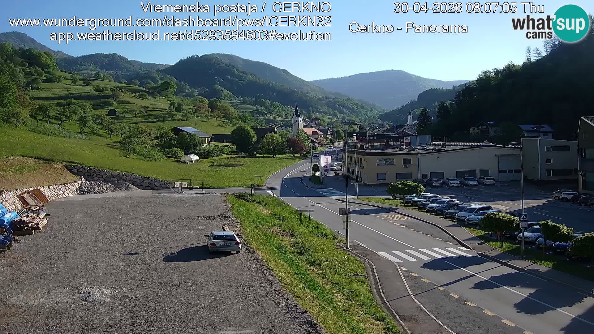 Cerkno city entrance Live Webcam