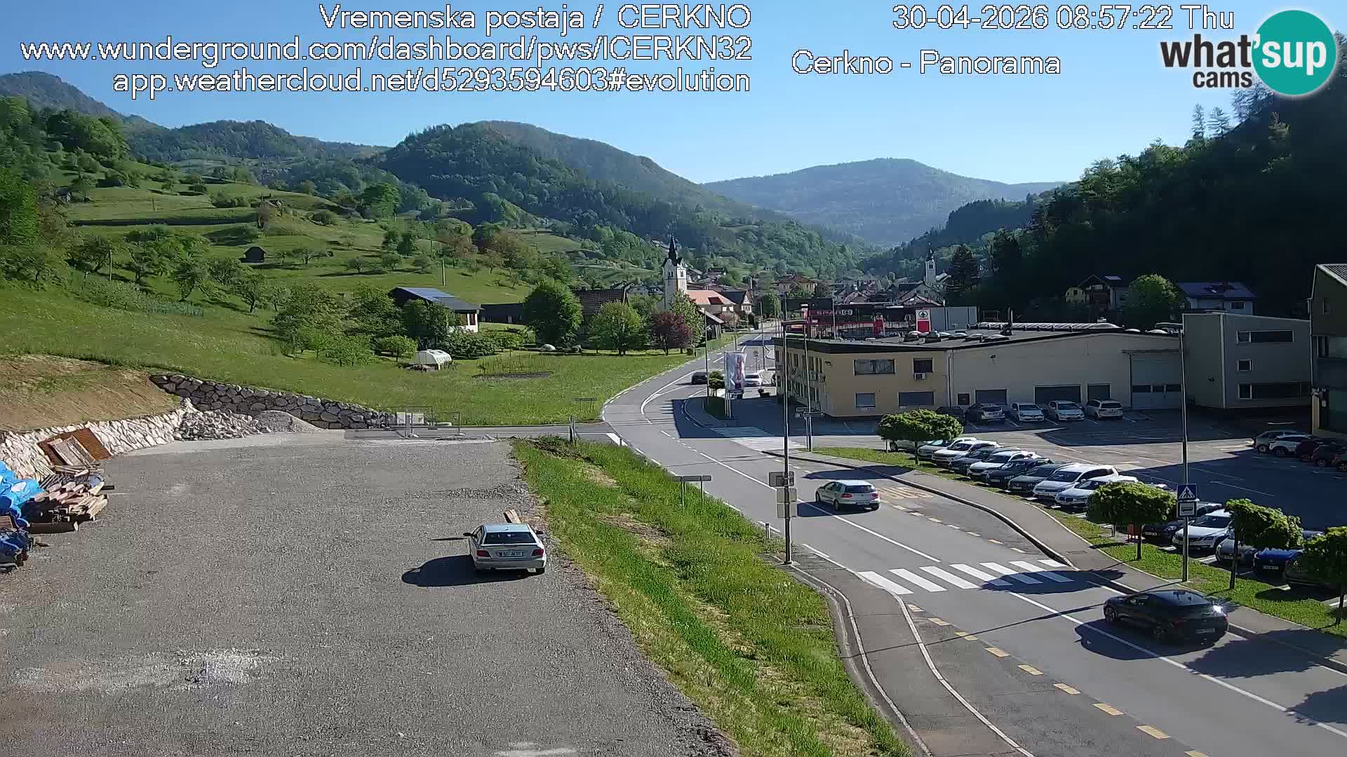 Cerkno entrada a la ciudad Webcam en vivo