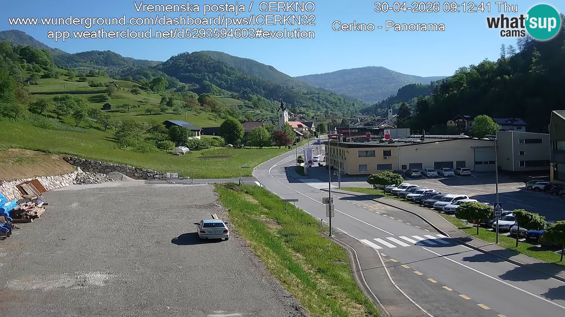 Cerkno city entrance Live Webcam