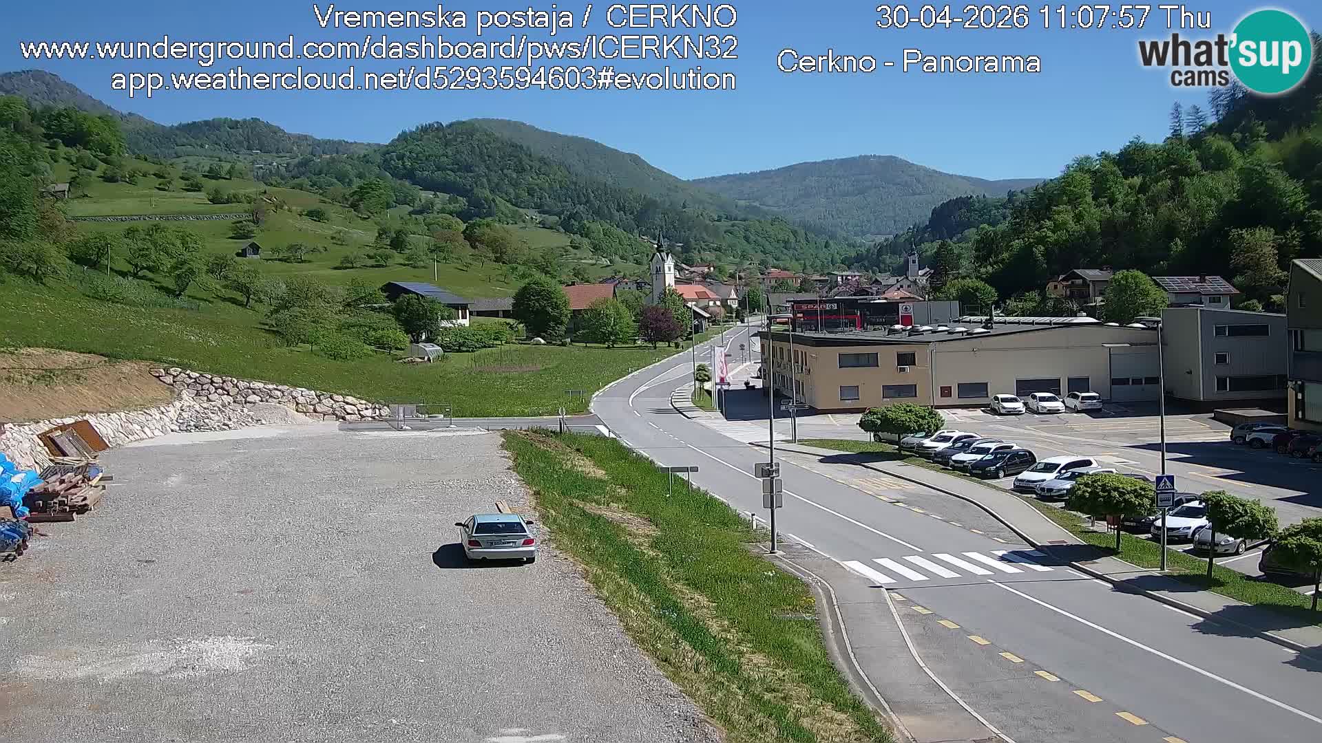 Cerkno city entrance Live Webcam