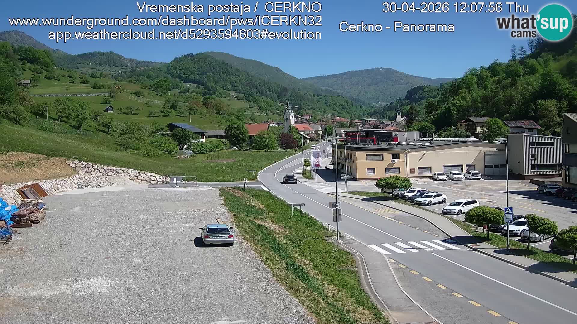 Cerkno city entrance Live Webcam