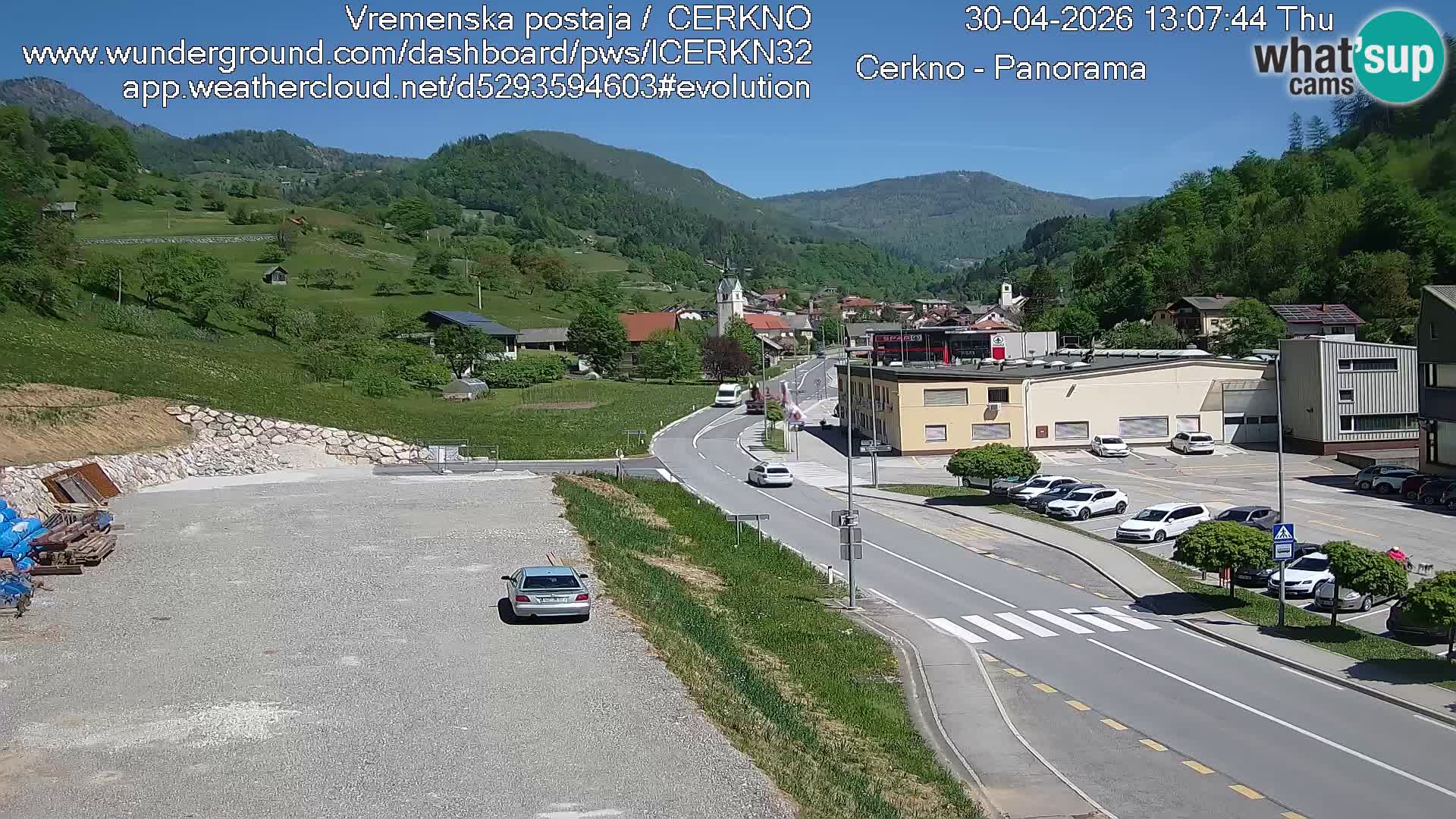 Cerkno entrada a la ciudad Webcam en vivo