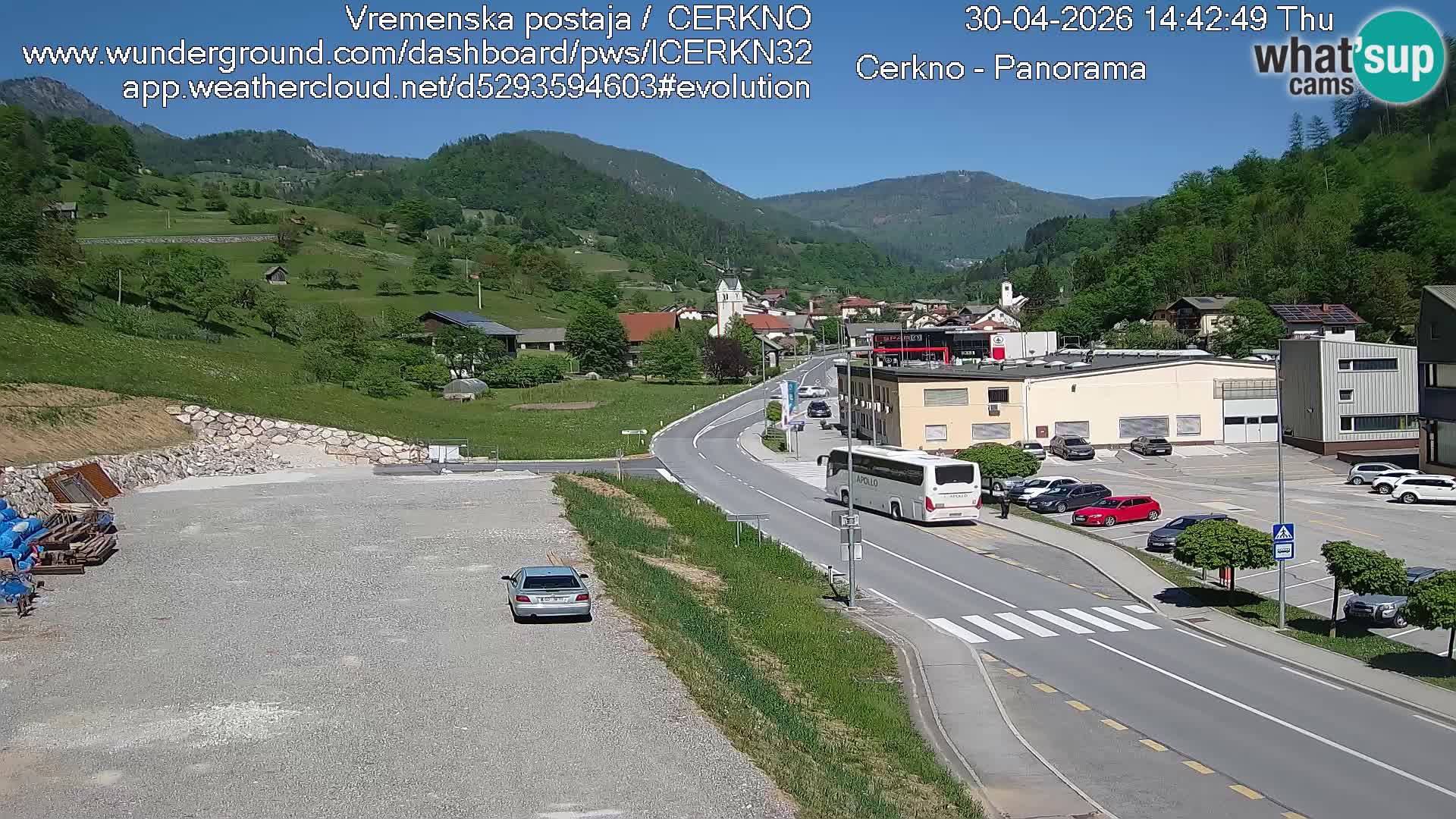 Cerkno entrada a la ciudad Webcam en vivo