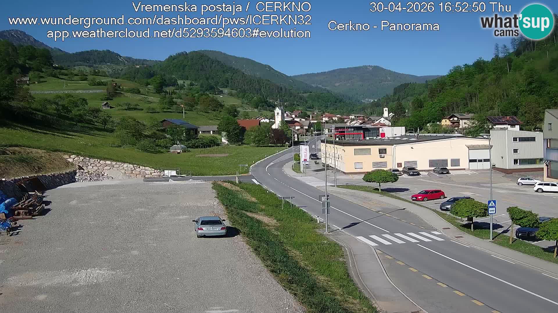 Cerkno entrada a la ciudad Webcam en vivo