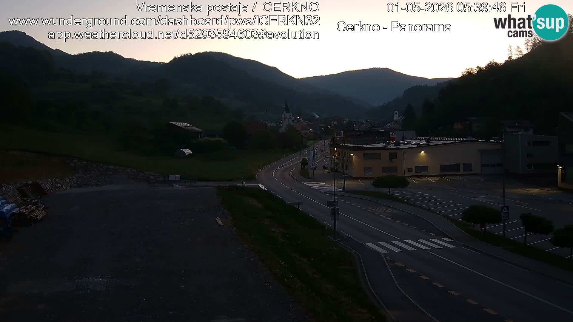 Cerkno city entrance Live Webcam