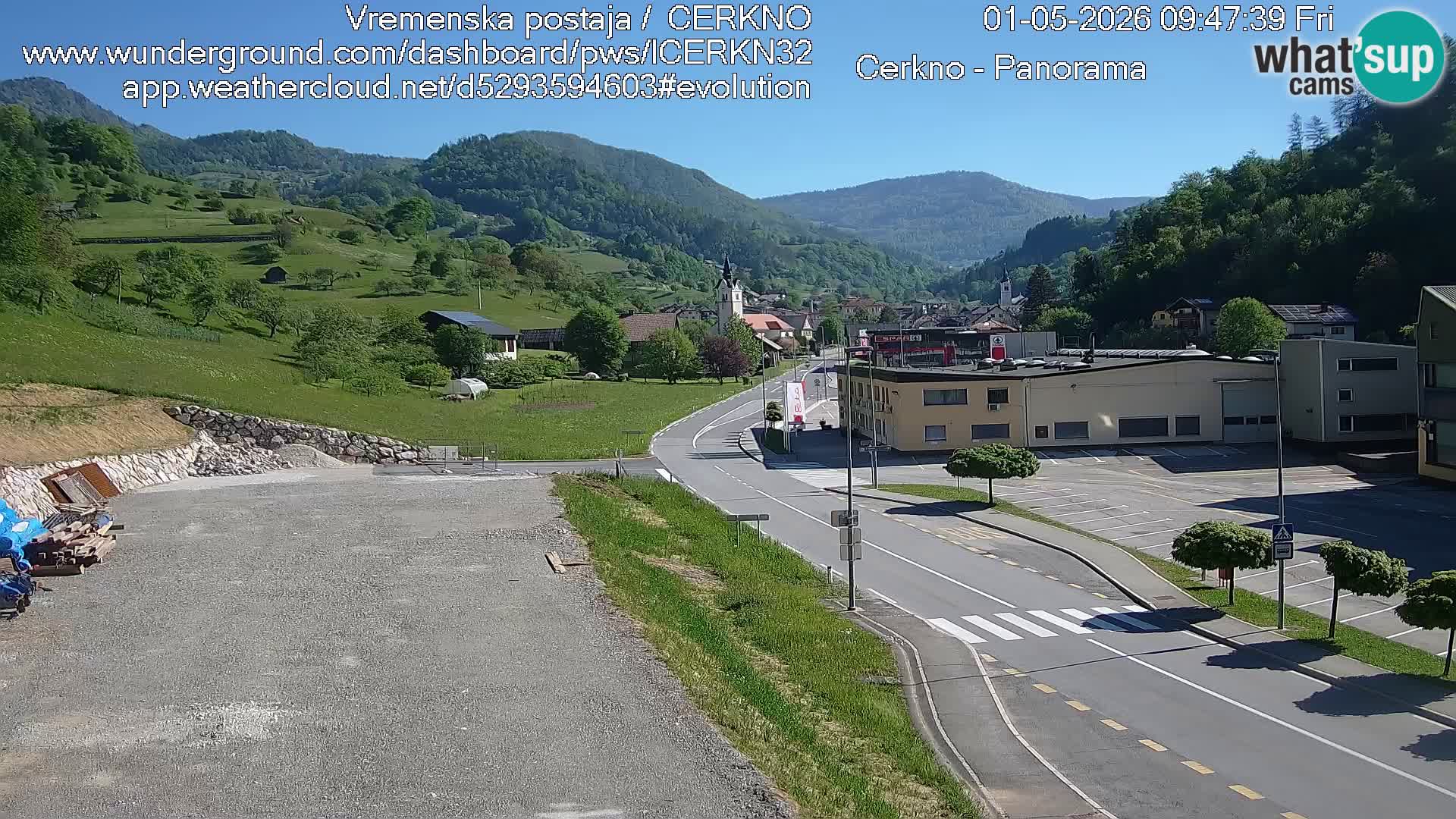 Cerkno entrada a la ciudad Webcam en vivo