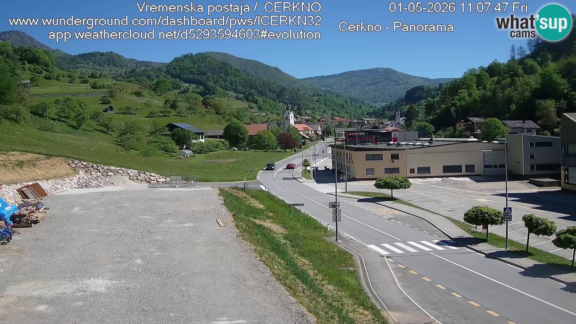 Cerkno entrada a la ciudad Webcam en vivo