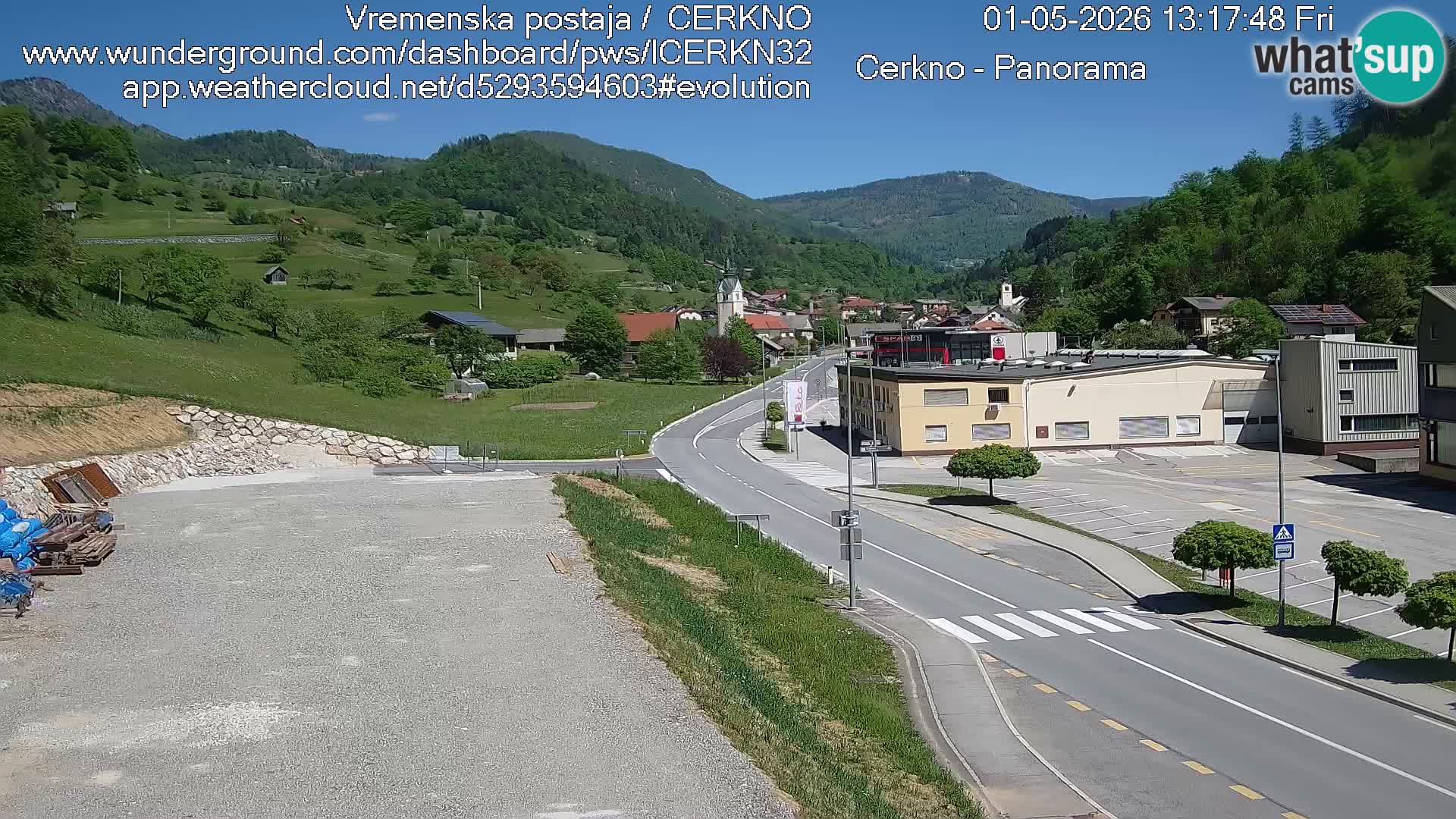 Cerkno ulaz u grad – Kamera uživo