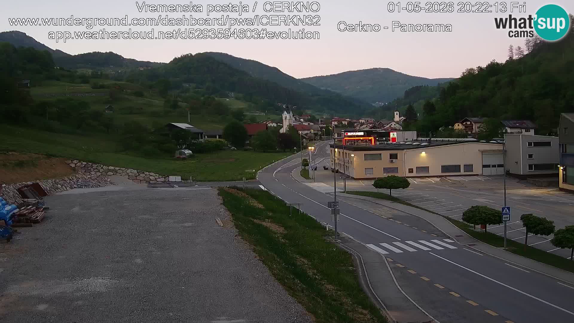 Cerkno city entrance Live Webcam