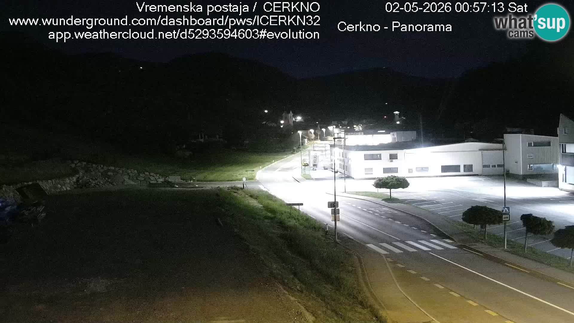 Cerkno city entrance Live Webcam