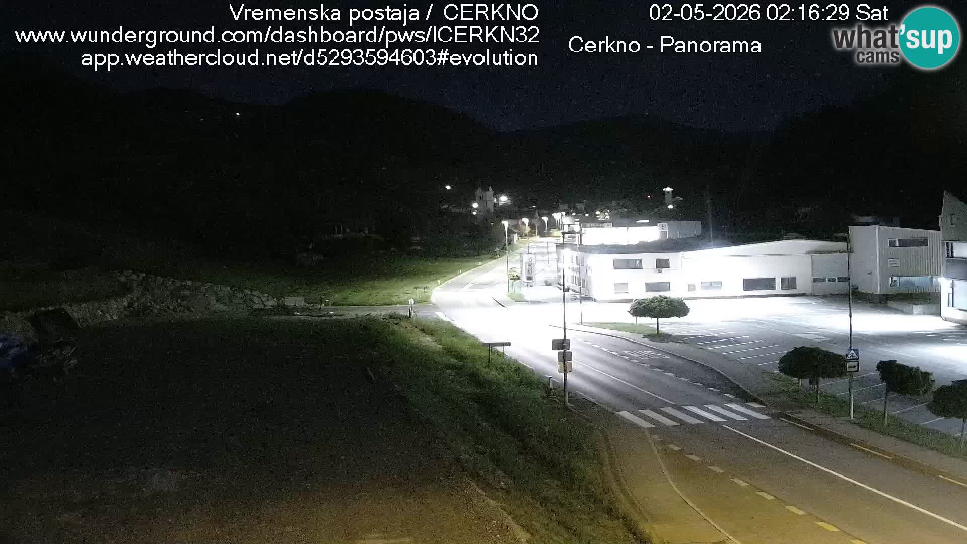 Webcam en direct – Entrée de la ville de Cerkno