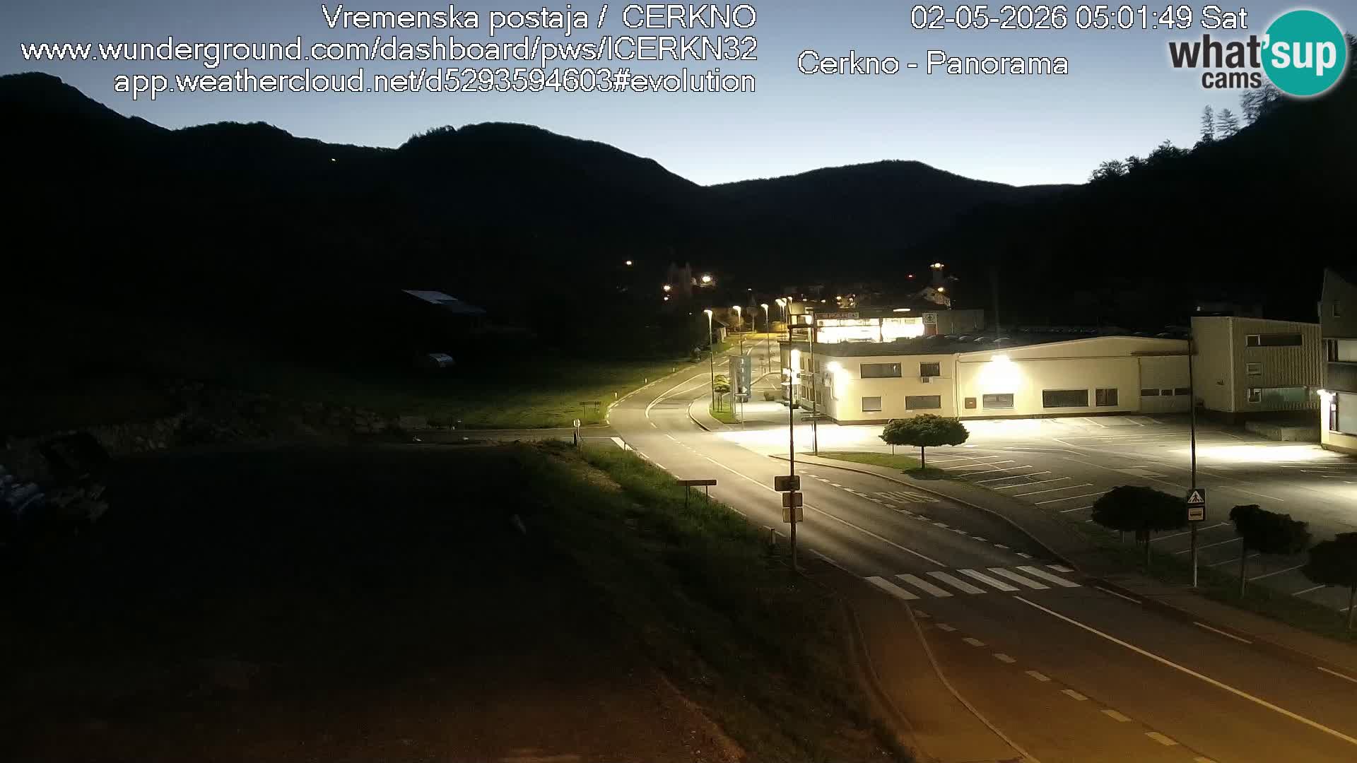 Cerkno city entrance Live Webcam