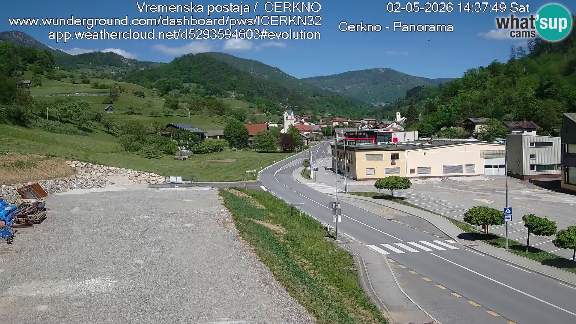 Cerkno entrada a la ciudad Webcam en vivo