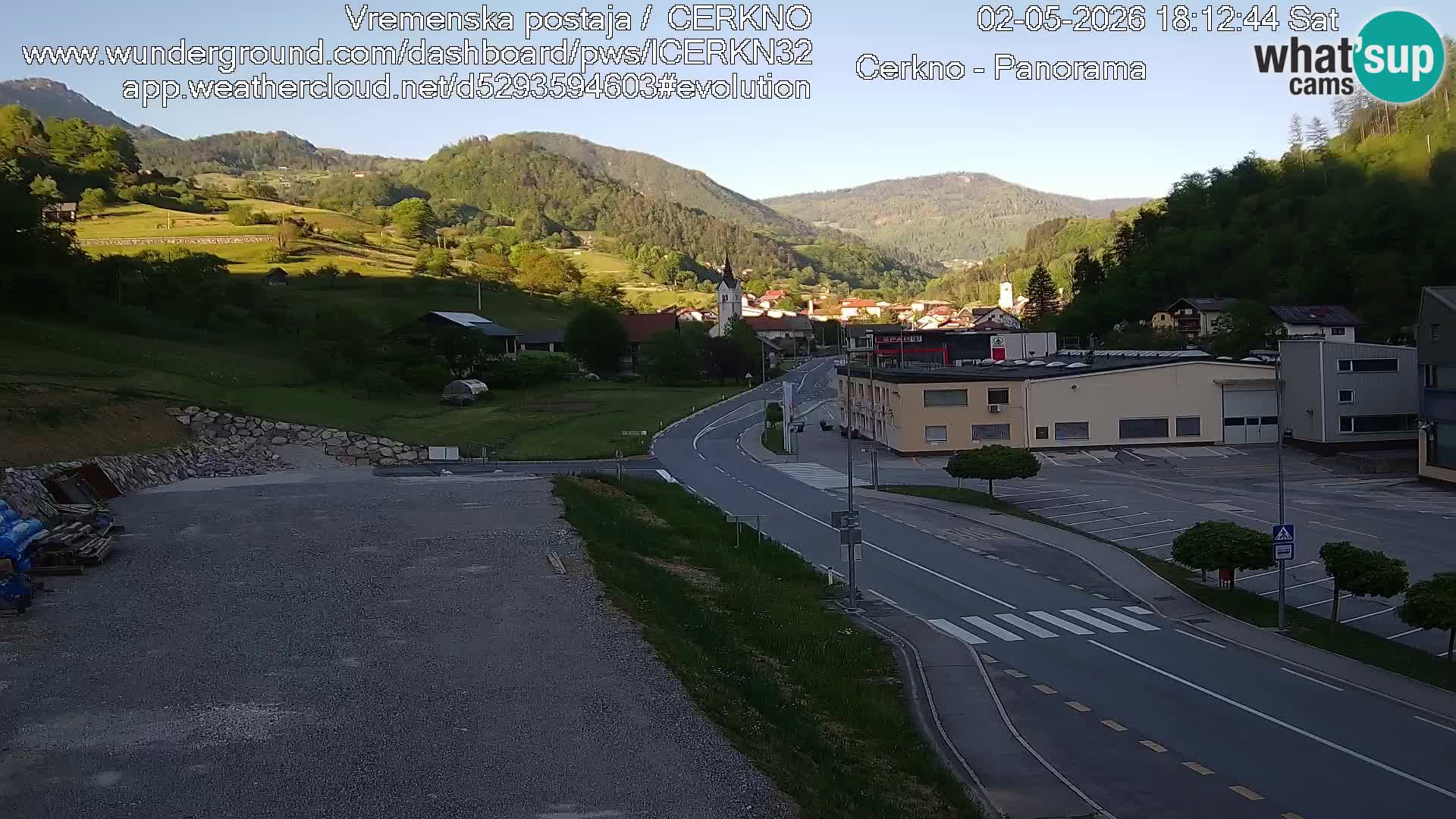 Cerkno entrada a la ciudad Webcam en vivo