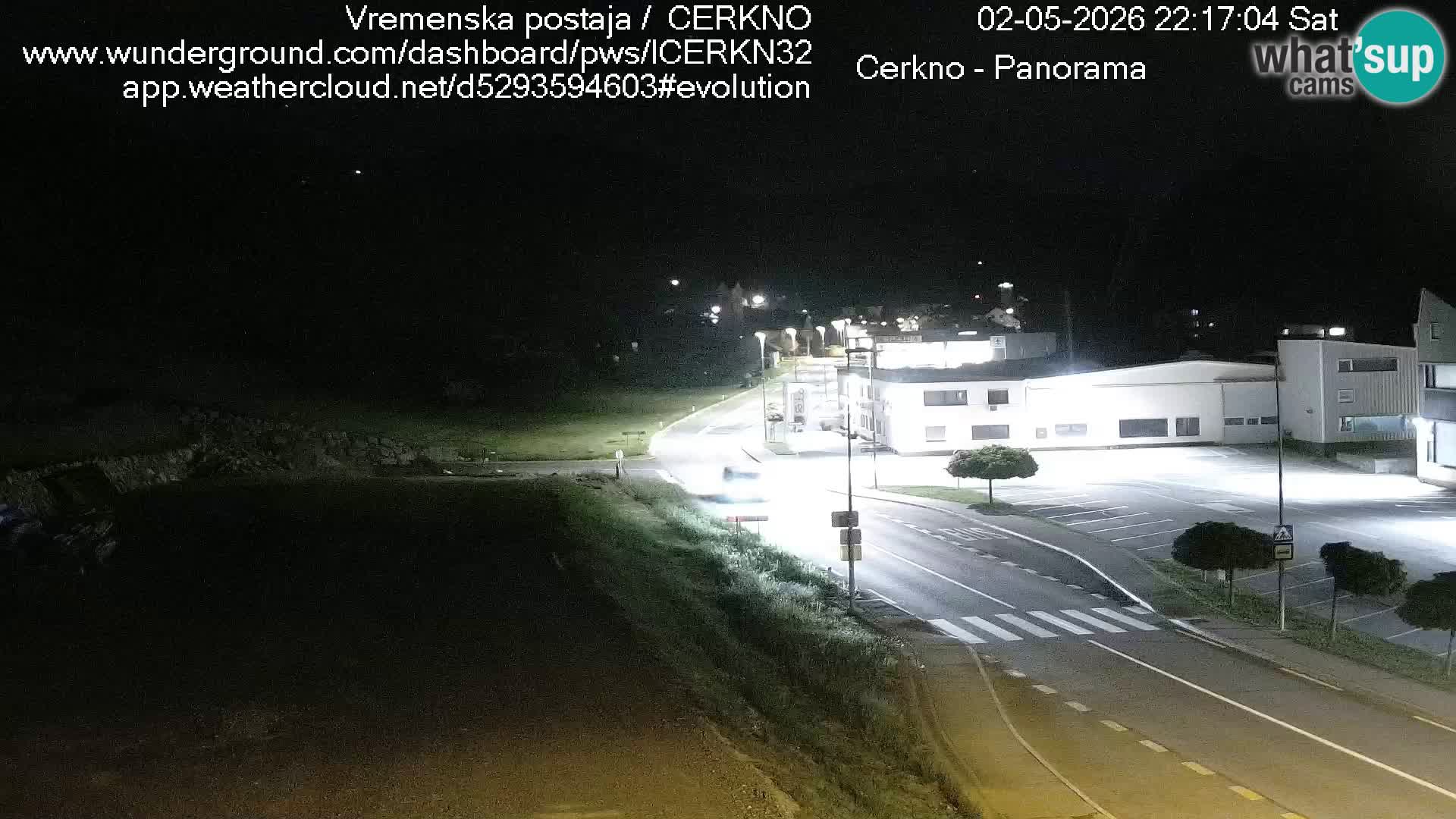 Cerkno city entrance Live Webcam