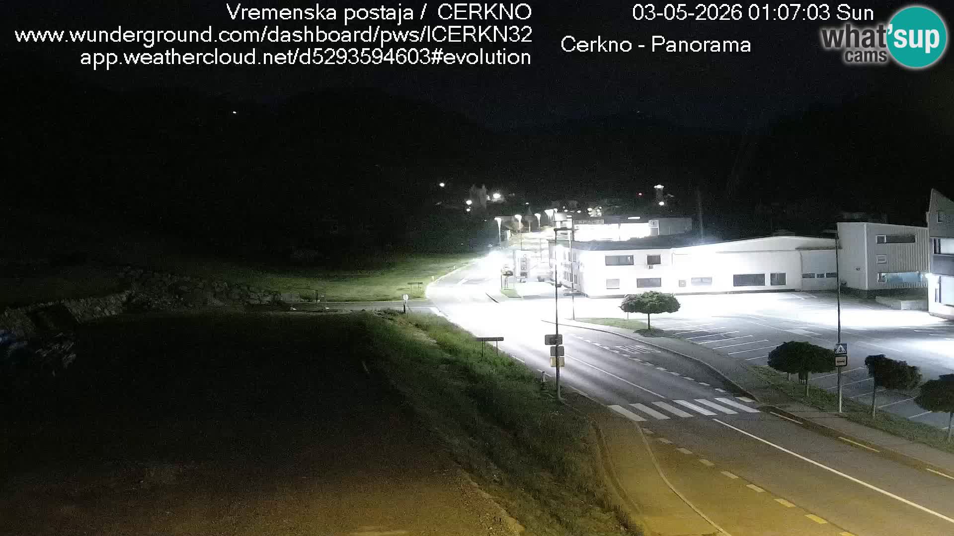 Webcam en direct – Entrée de la ville de Cerkno