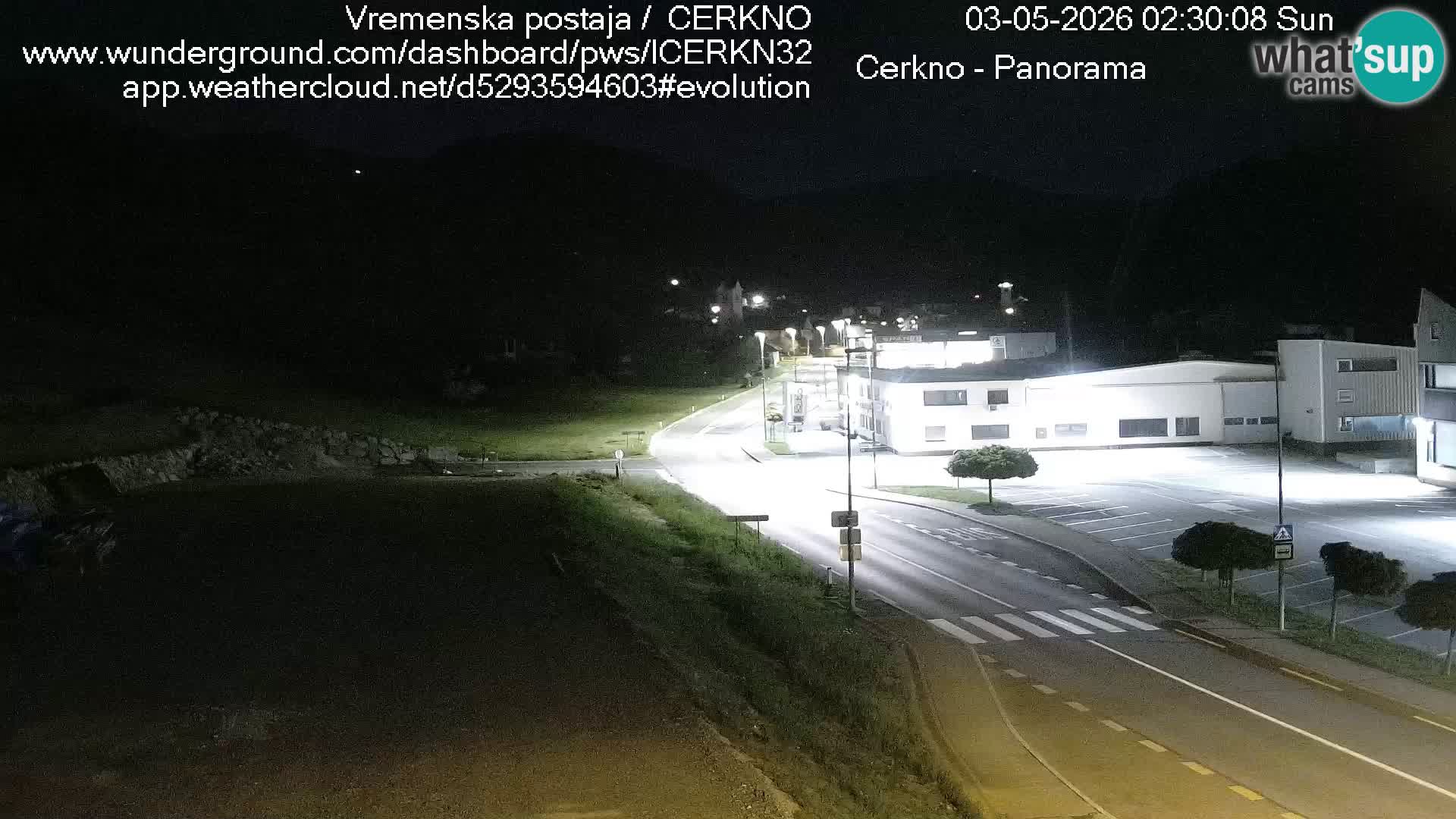 Webcam en direct – Entrée de la ville de Cerkno