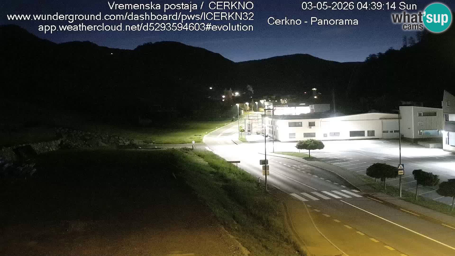 Cerkno entrada a la ciudad Webcam en vivo