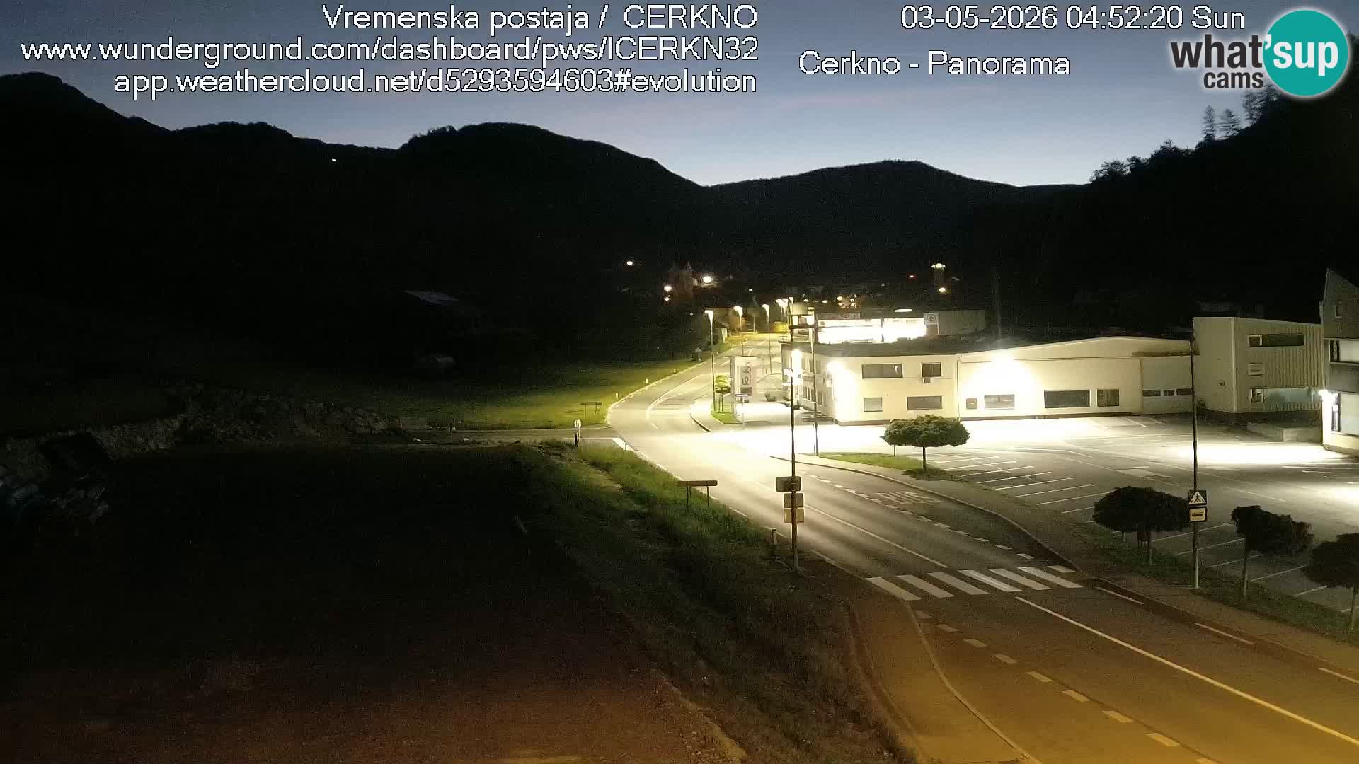 Cerkno entrada a la ciudad Webcam en vivo