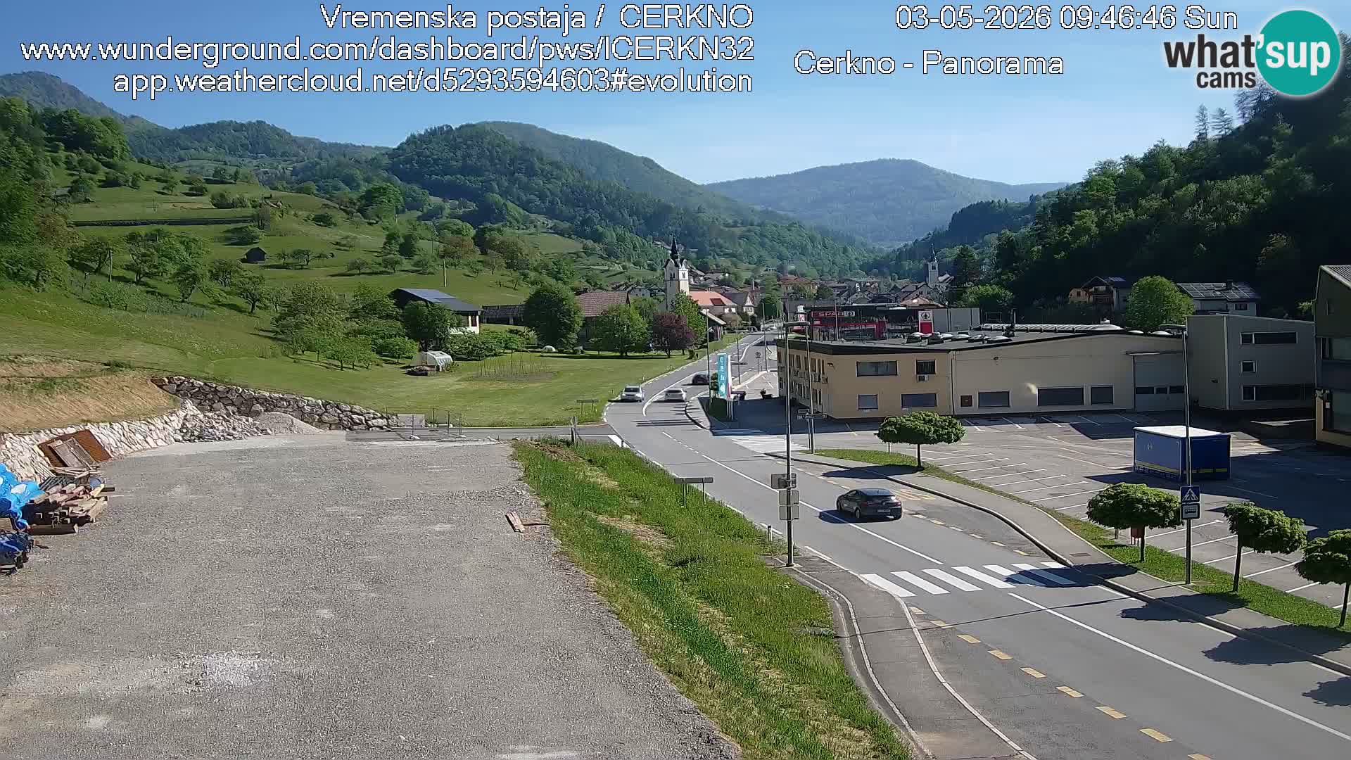 Cerkno ulaz u grad – Kamera uživo