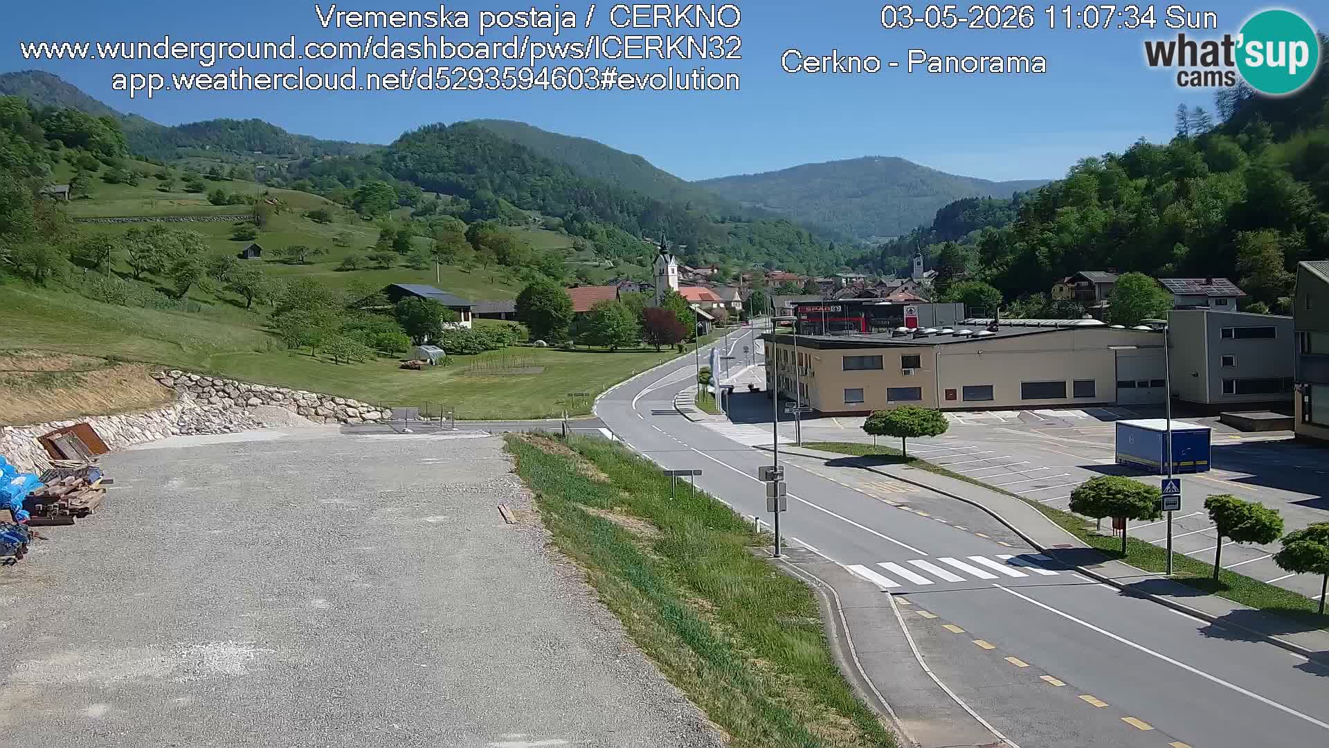 Cerkno ulaz u grad – Kamera uživo
