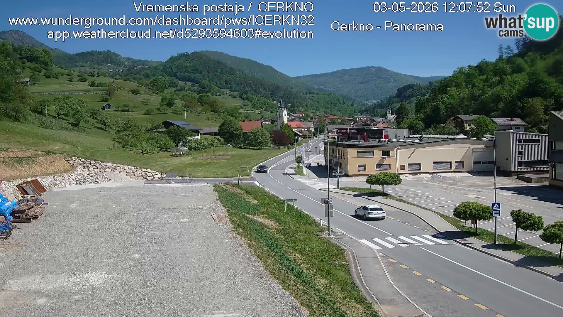 Cerkno entrada a la ciudad Webcam en vivo