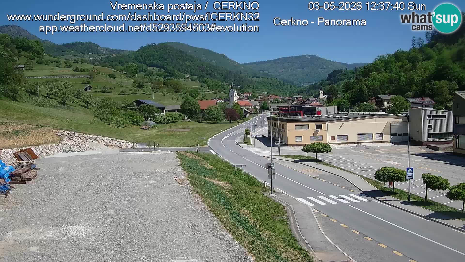 Cerkno ulaz u grad – Kamera uživo