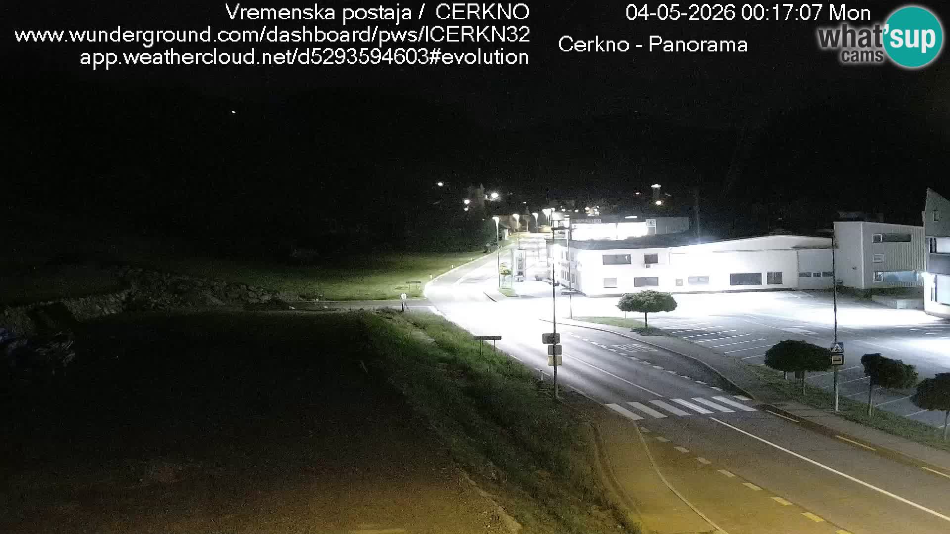 Cerkno city entrance Live Webcam