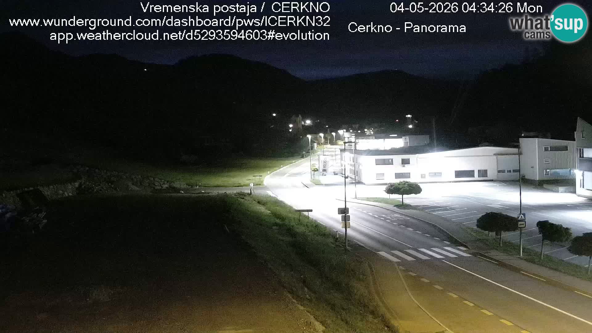 Cerkno city entrance Live Webcam
