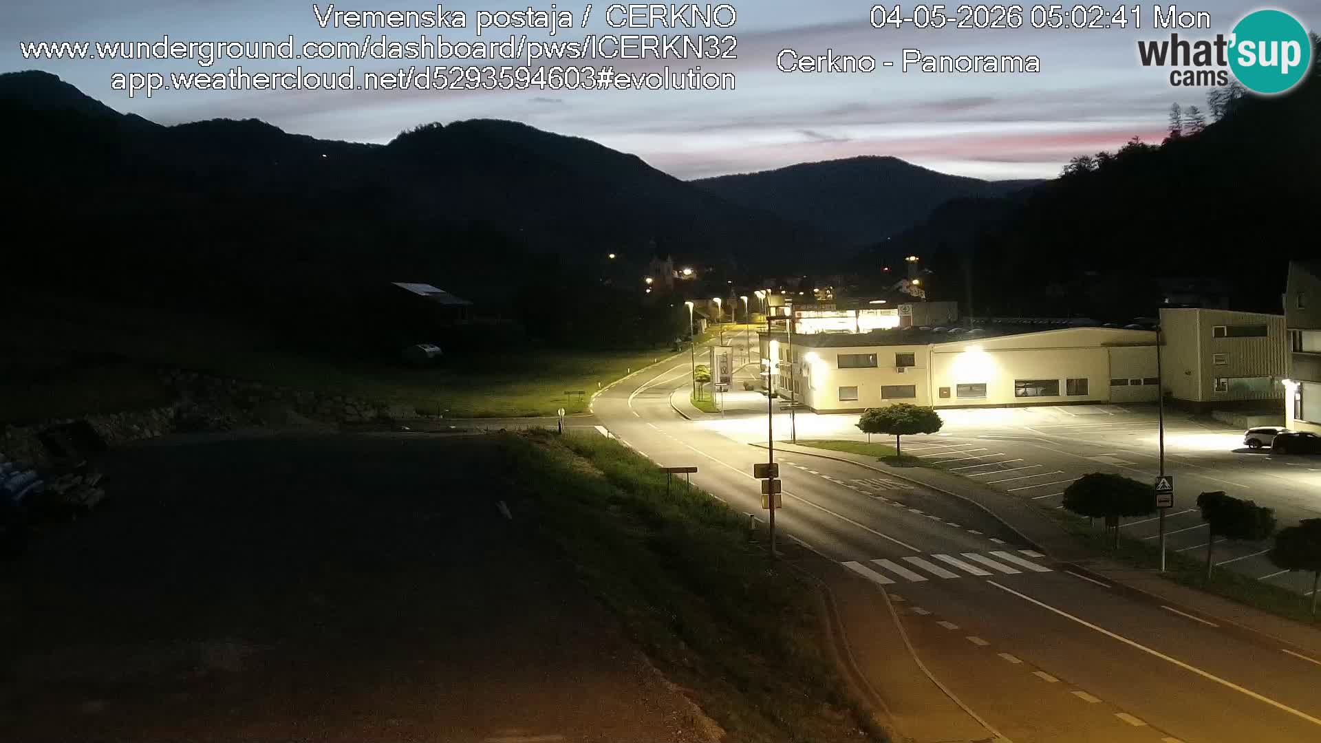 Cerkno city entrance Live Webcam