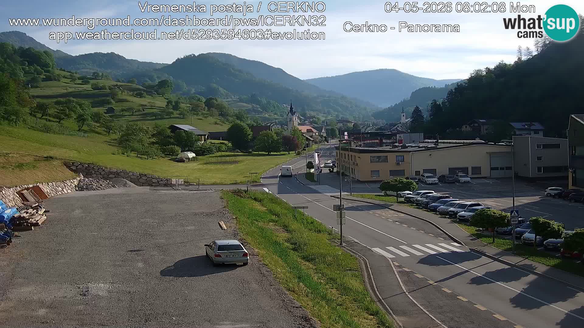Cerkno city entrance Live Webcam