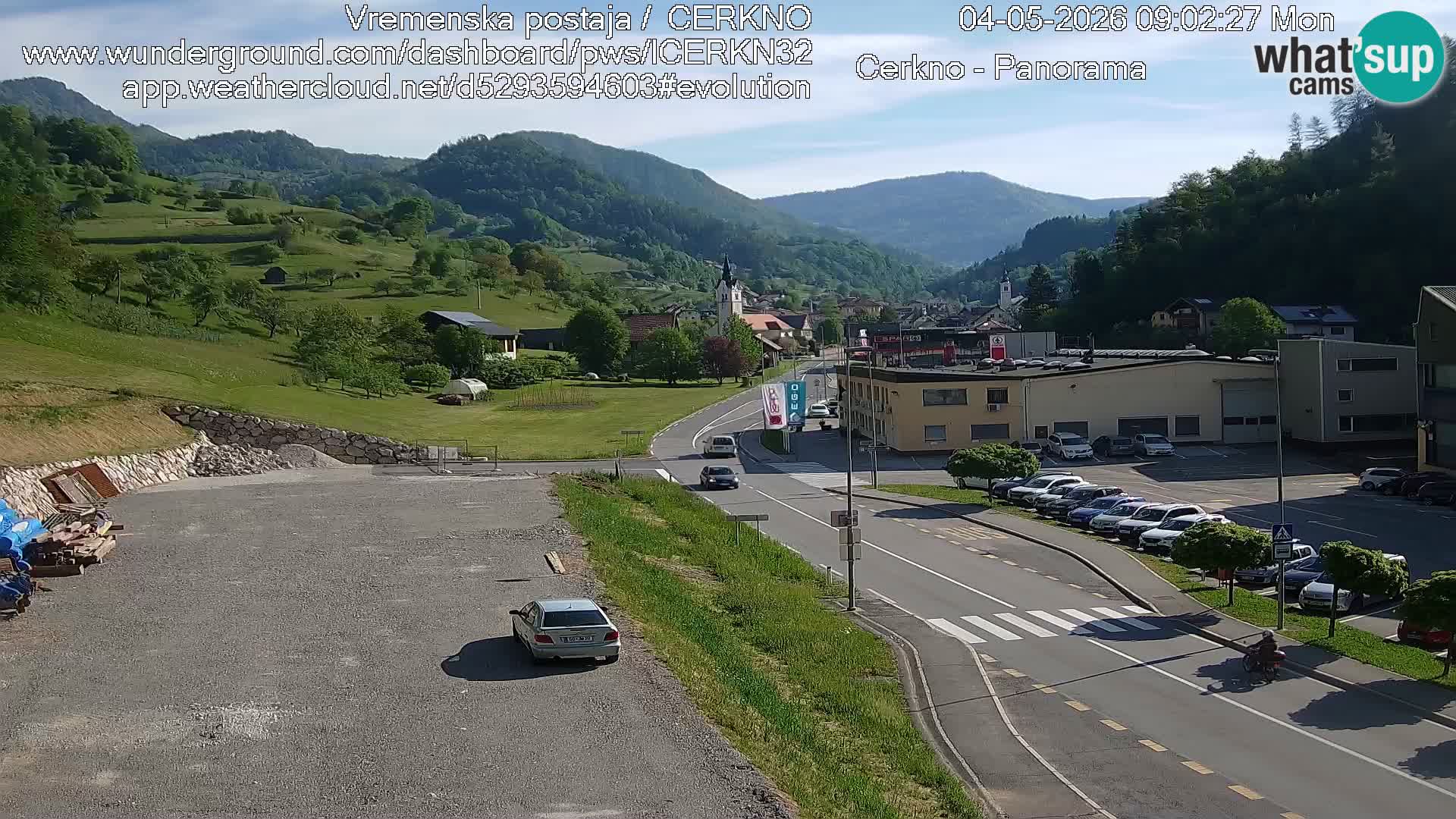 Cerkno city entrance Live Webcam