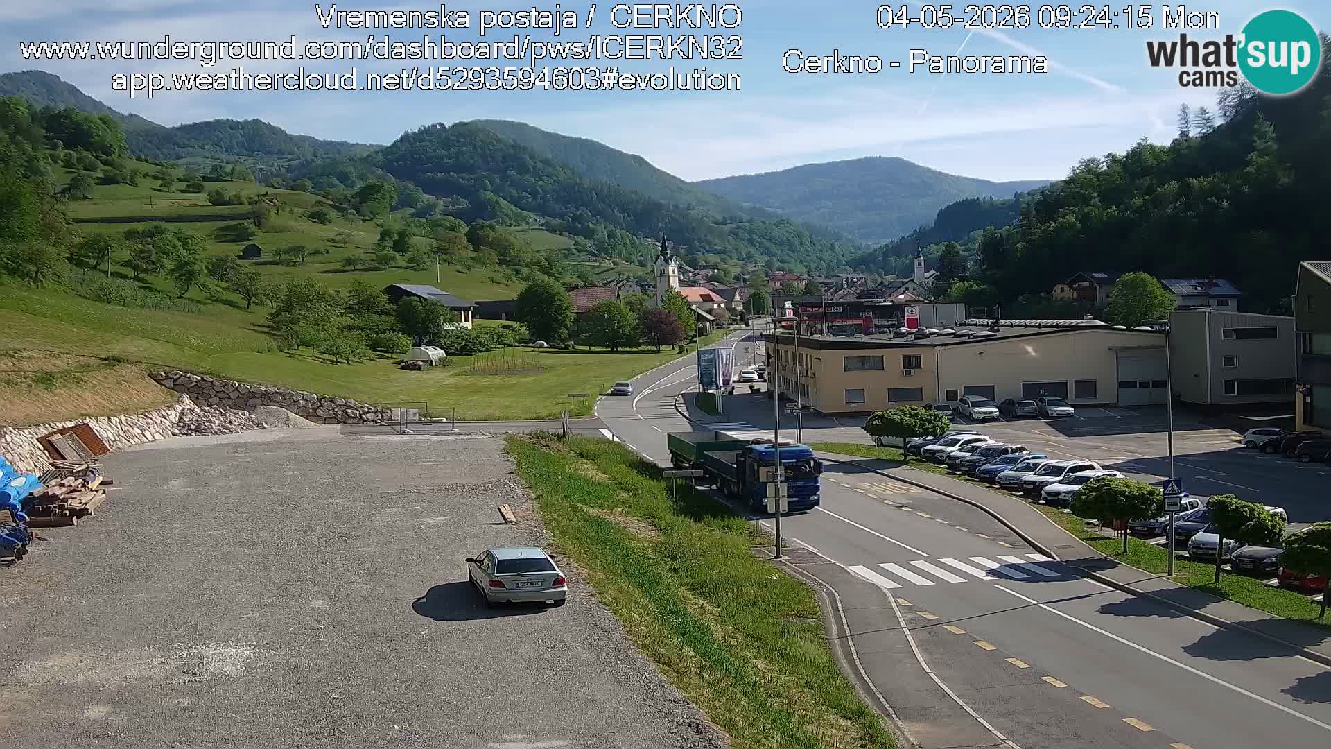 Cerkno city entrance Live Webcam