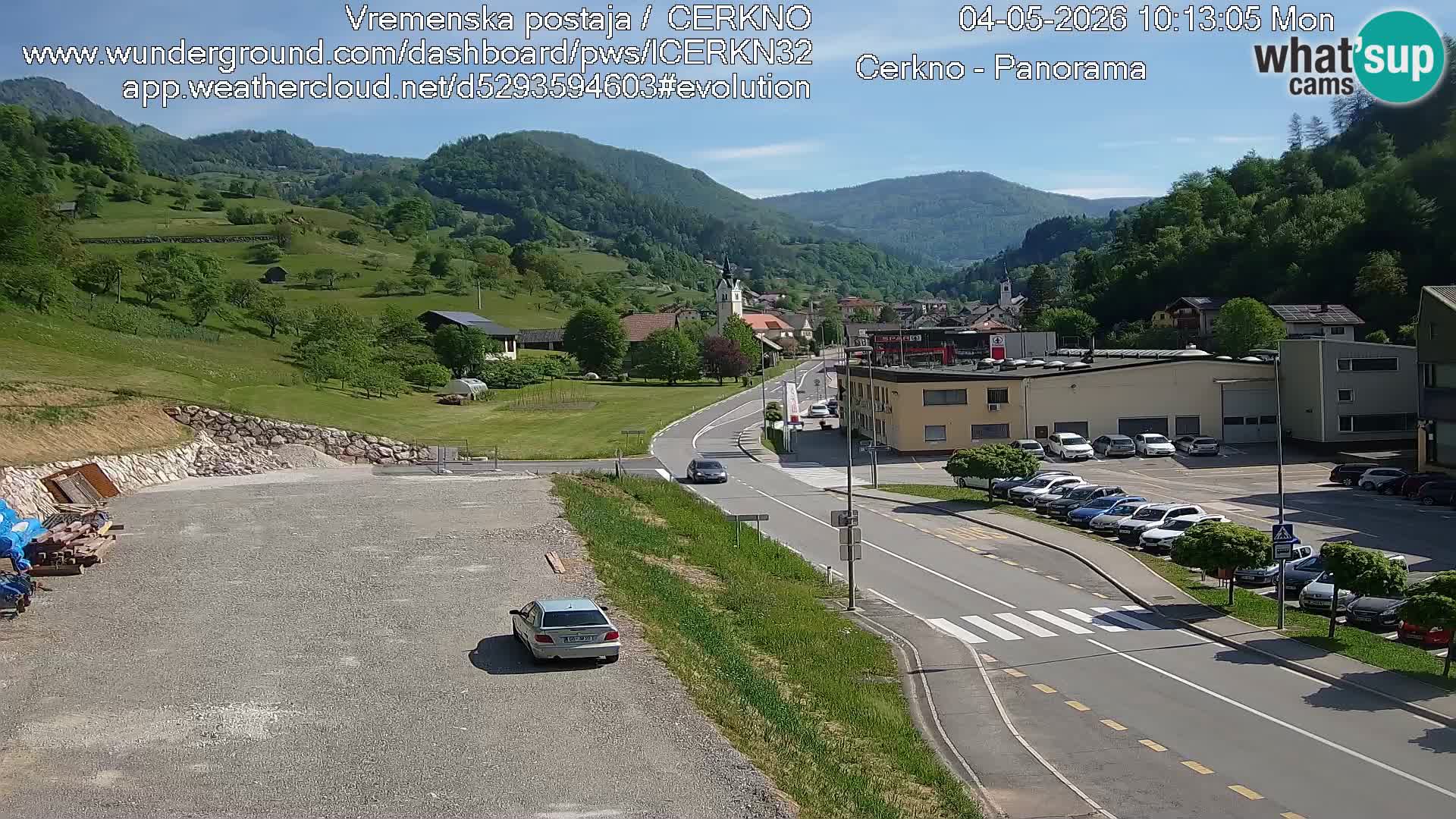 Cerkno city entrance Live Webcam