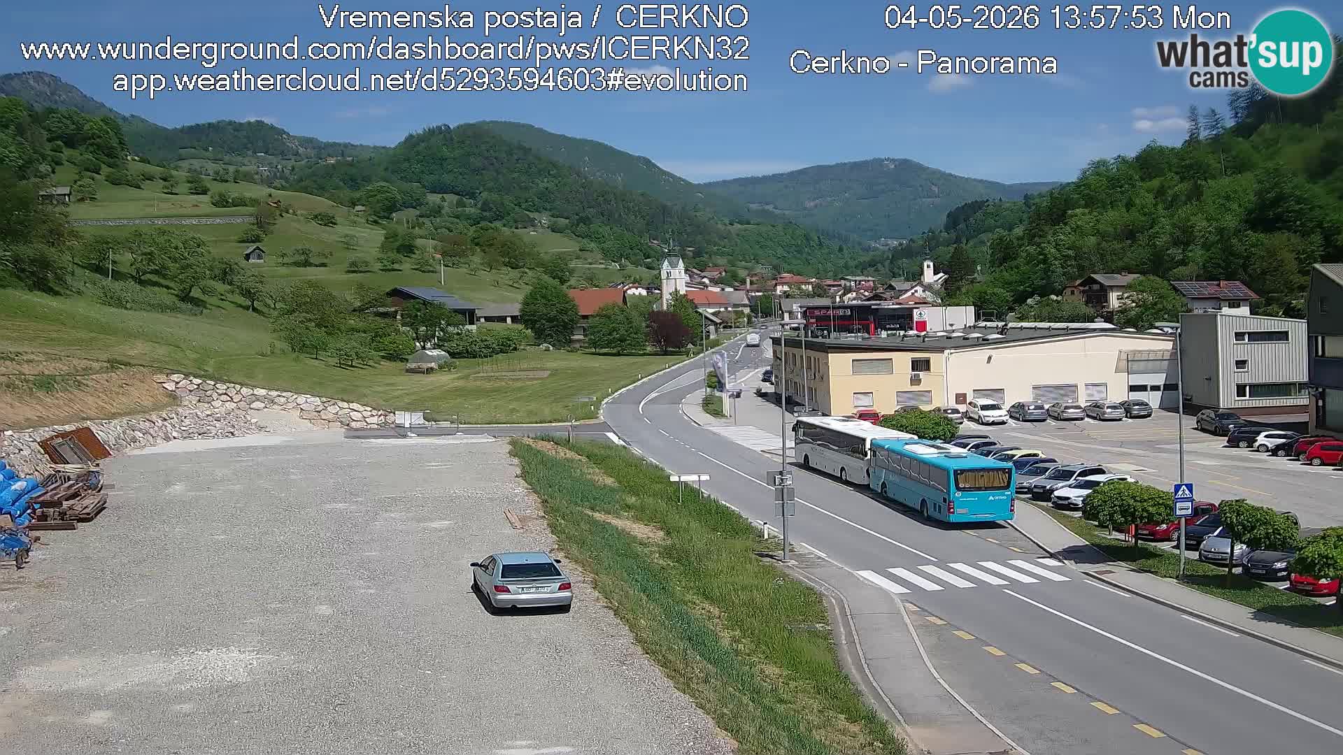 Cerkno city entrance Live Webcam