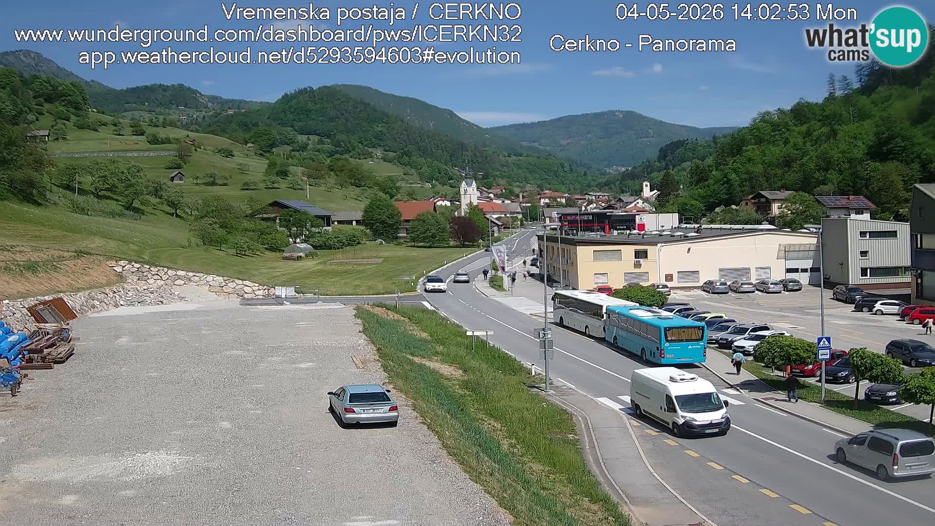 Cerkno city entrance Live Webcam
