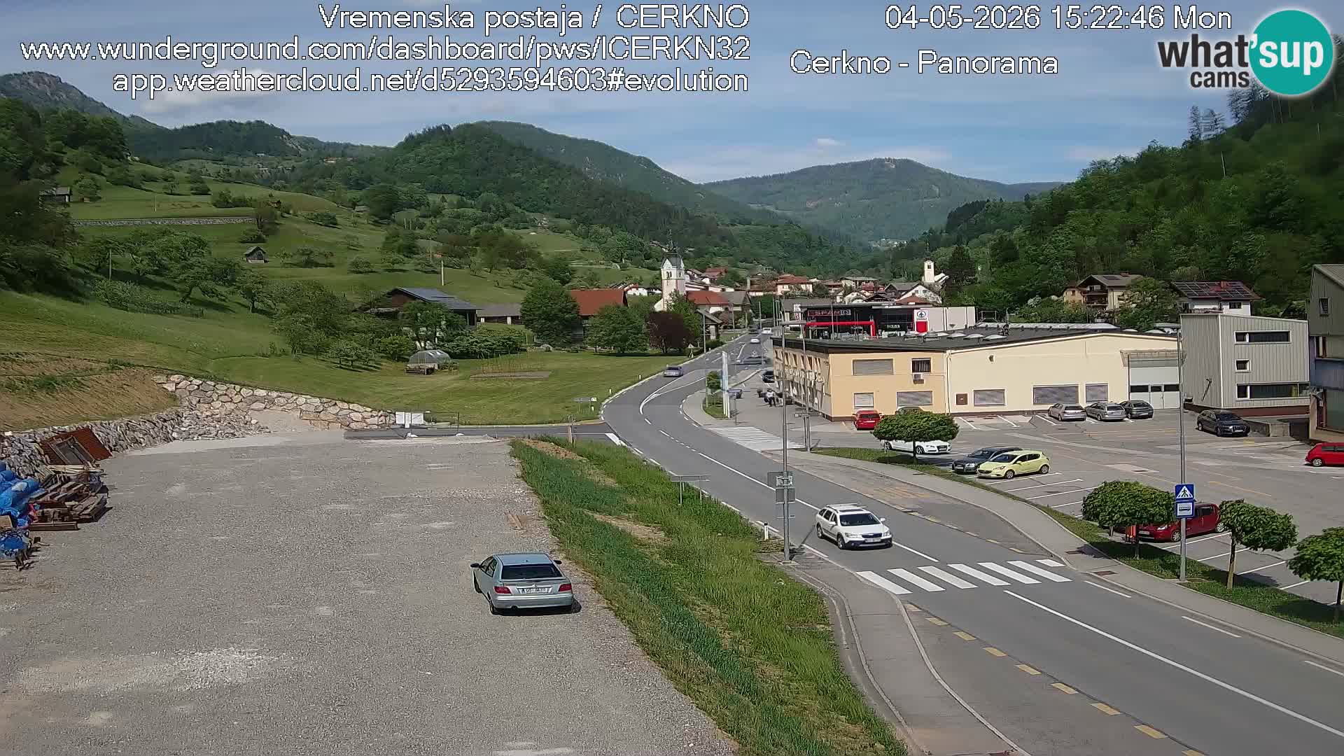 Cerkno entrada a la ciudad Webcam en vivo