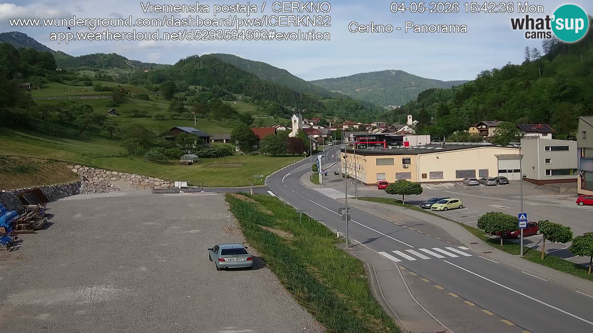 Cerkno city entrance Live Webcam