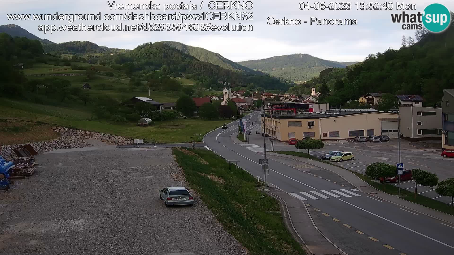 Cerkno city entrance Live Webcam