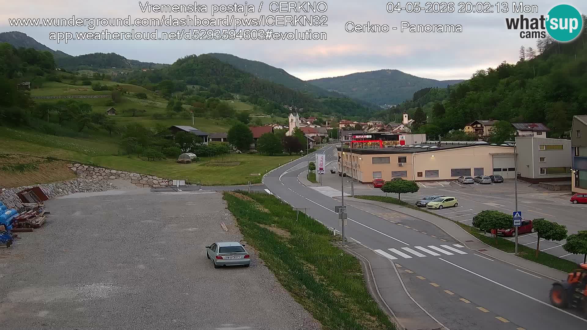 Cerkno city entrance Live Webcam